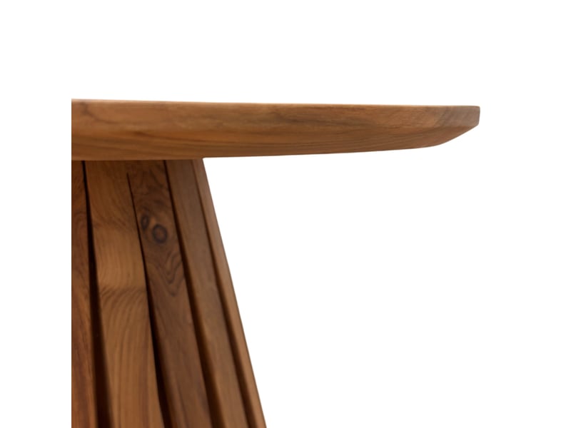  Table d'appoint ronde en bois de teck  - Conforama C