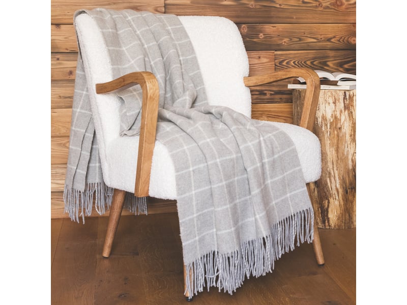  Plaid 140x200 cm laine + cachemire camelia PD25205 - Conforama B