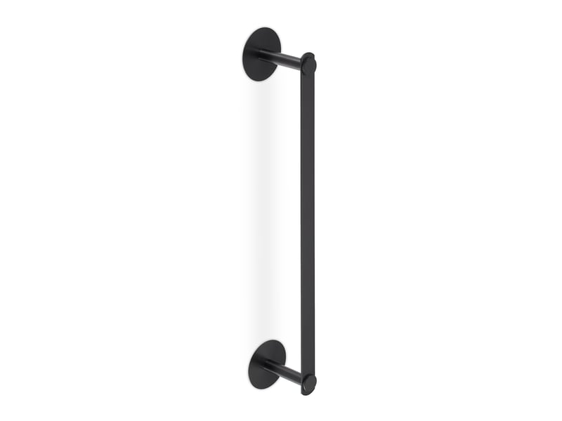  Porte-serviettes autoadhésif moderne salle de bain 60 x 10 x 5 cm design épuré en acier inoxydable noir 13_0011493  - Conforama A