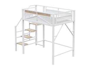 Lit simple 140x200 cm    coloris blanc