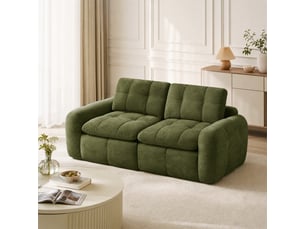 Canapé droit compressé fixe <strong>MEUBLES COSY</strong> <strong></strong> 2 places Tissu