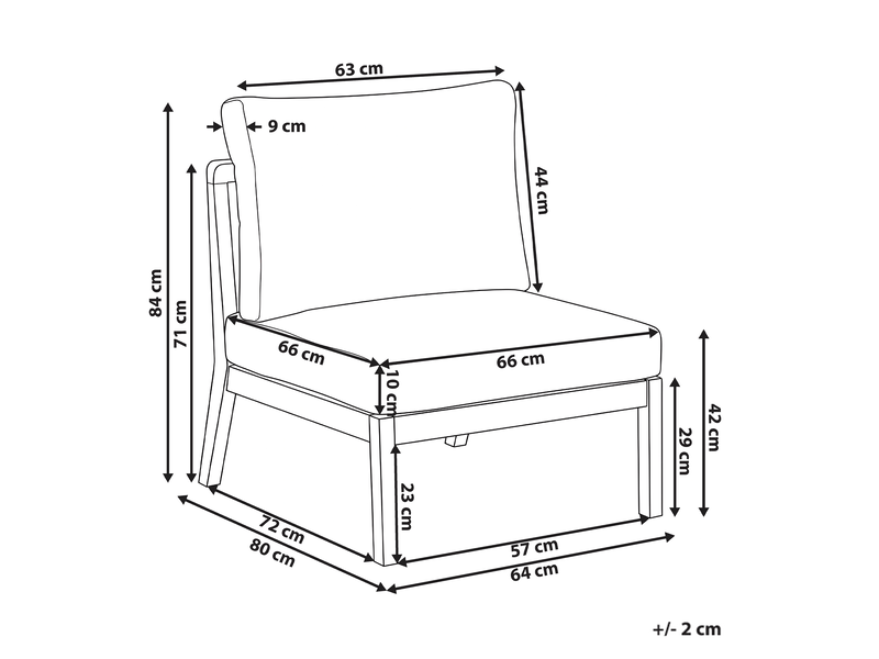 Section de jardin 1 place rivello acacia marron clair - Conforama C