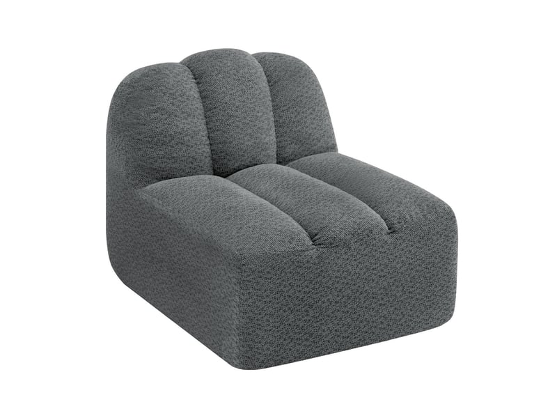  Canapé structure sans accoudoirs revêtement polaire texturé coloris gris  - Conforama A