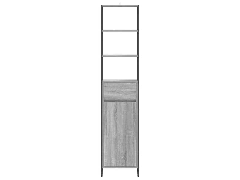 Cabinet de salle de bain, meuble de rangement gris sonoma 40x30x180 cm - Conforama E