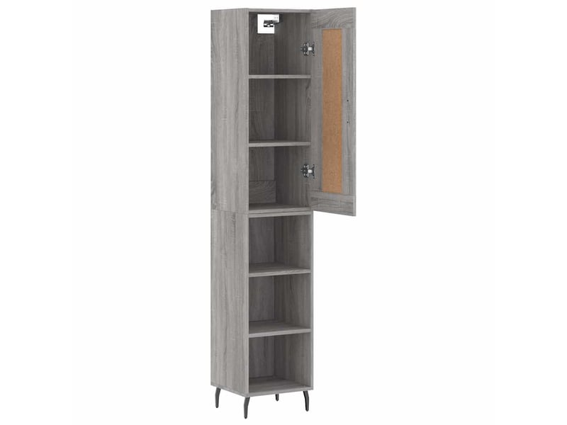 Buffet haut - bahut - meuble de rangement sonoma gris 34,5x34x180 cm bois d'ingénierie  - Conforama C