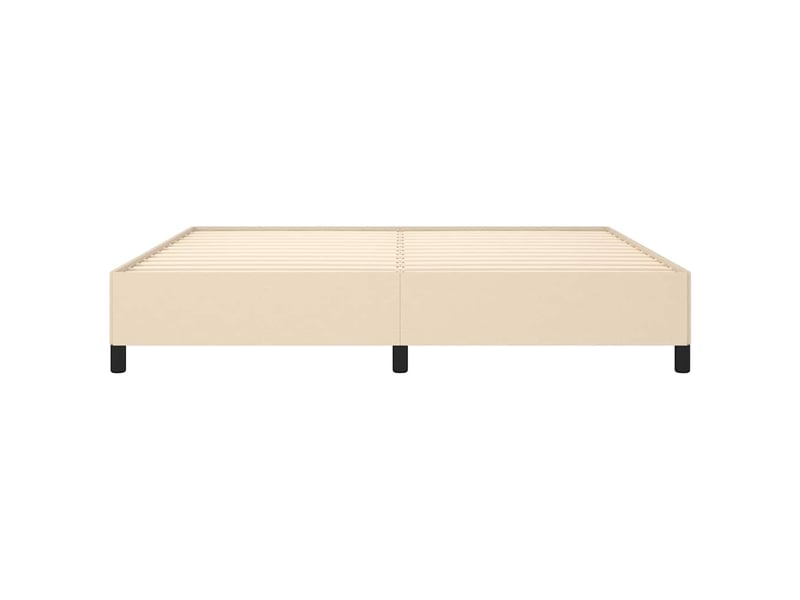  Lit double- lit adulte -  cadre de lit sans matelas crème 200x200 cm tissu  - Conforama D