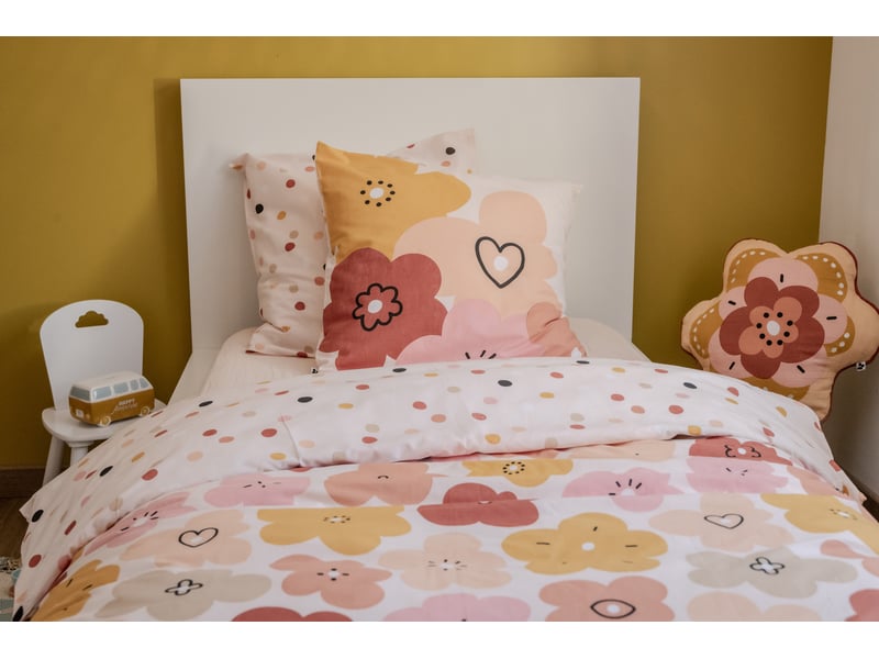  Parure de lit 2 pièces 140 x 2parure de lit réversible 2 pièces 140 x 200 cm coton imprimé poppy00 cm coton imprimé poppy 15067 - Conforama E