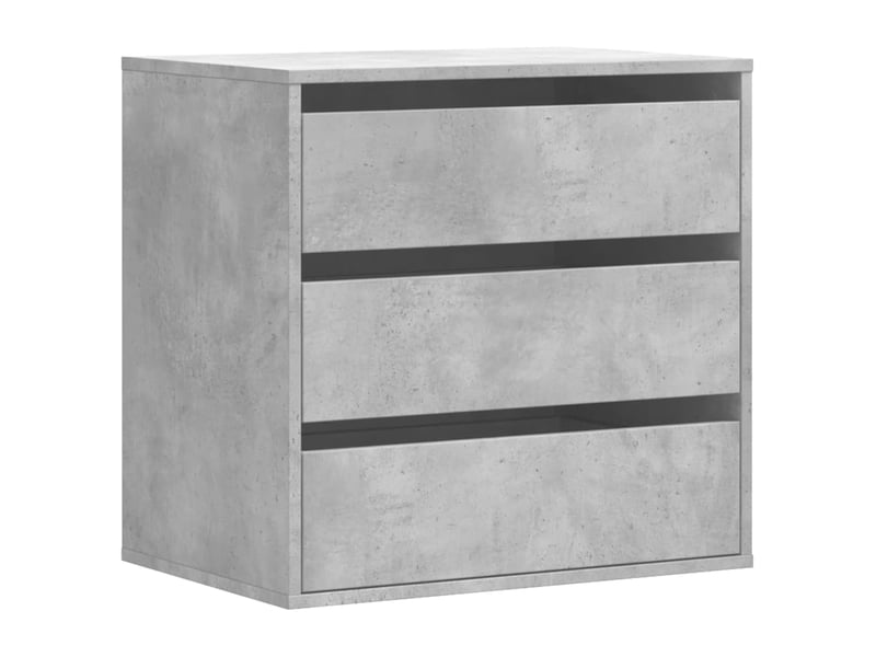  Commode chambre adulte, commode d'angle gris béton 60x41x58 cm bois d'ingénierie  - Conforama A