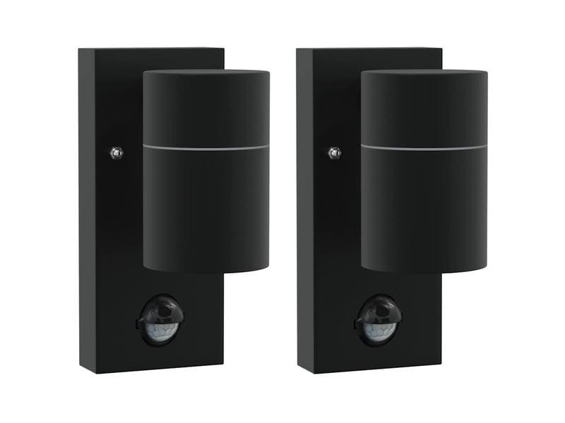  2 pièces applique murale extérieure noir 6,5x10,5x16 cm shl60408  - Conforama A