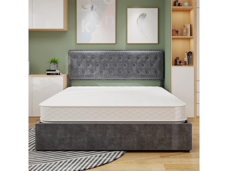  Matelas 160x200 cm - épaisseur 23 cm, limite le transfert de mouvements, bords renforcés, ressorts ensachés et mémoire de forme, tissu 3d, blanc Luxe haut de gamme - Conforama E