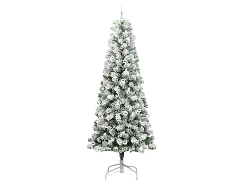  Sapin de noël, arbre de noël artificiel à branches articulées vert et blanc cf61116  - Conforama D