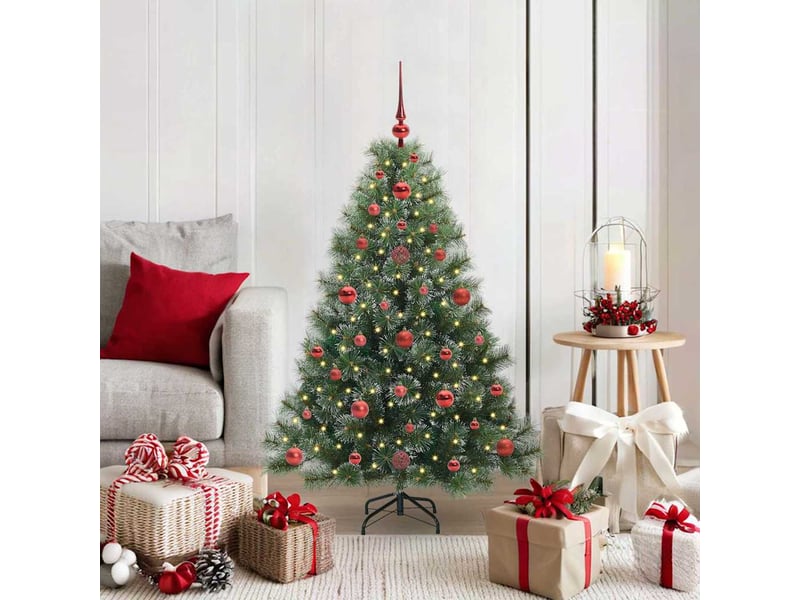  Sapin de noël, arbre de noël artificiel avec 150 led vert 120 cm pe et pvc cf61192  - Conforama B
