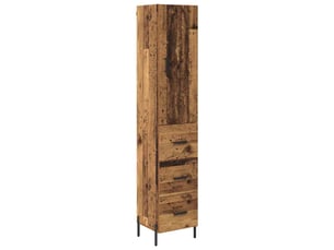 Buffet - haut armoire bois ancien 34,5 x 34 x 180 cm bois d'ingénierie