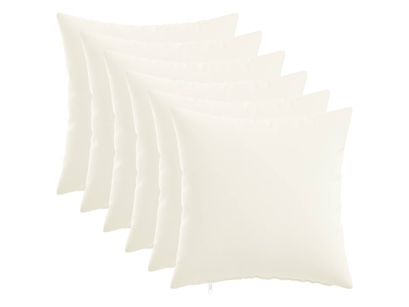 Lot de 6 housses de coussin heerlen blanc 45 x 45 cm tissu cf49579 - Conforama B