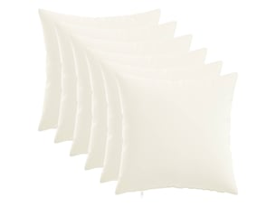 Lot de 6 housses de coussin heerlen blanc 45 x 45 cm tissu cf49579