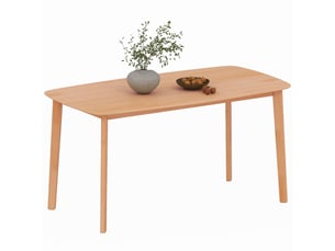 Table à manger rectangulaire 6 personnes bois naturel 150 x 80 x 76 cm