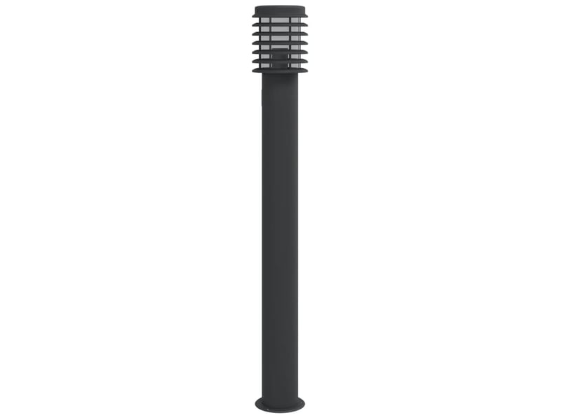  Lampadaire d'extérieur avec sortie 110 cm acier inoxydable noir 02_0042527  - Conforama D