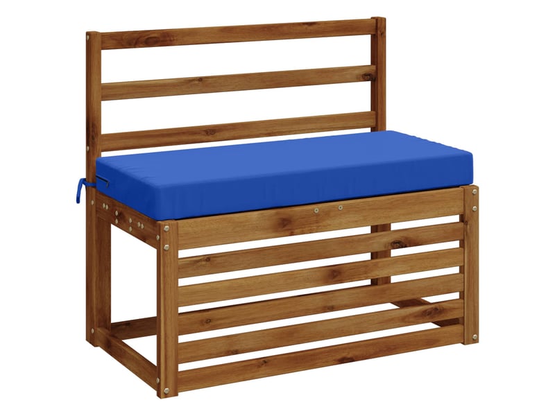 Lot de 2 coussins de banc, coussins d'assise soest 100 % polyester bleu royal cf57149 - Conforama C