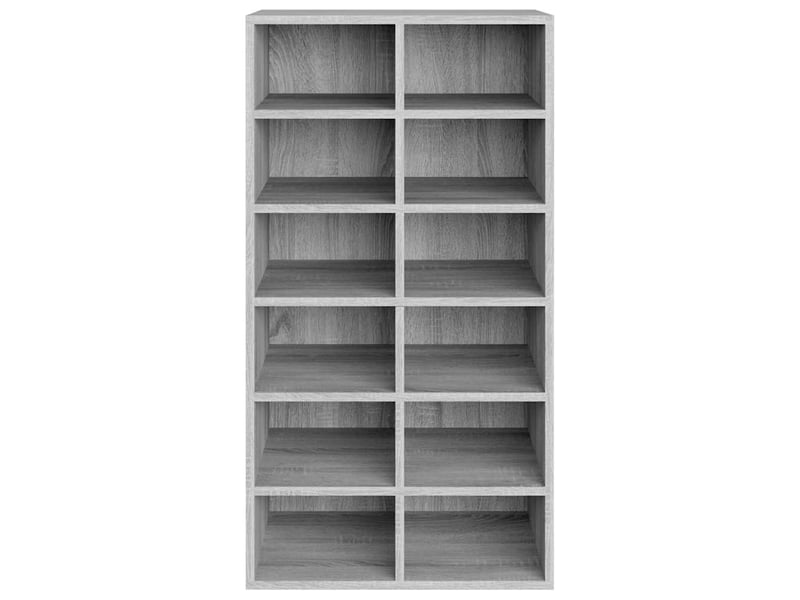  Meuble à chaussures, étagère à chaussures sonoma gris 54x34x100,5 cm bois ingénierie  - Conforama D