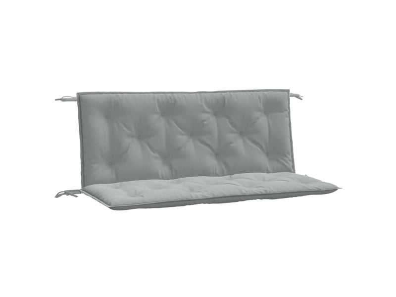  Lot de 2 coussins de banc de jardin, coussins d'assise gris clair mélangé tissu cf58658  - Conforama A