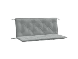 Lot de 2 coussins de banc de jardin, coussins d'assise gris clair mélangé tissu cf58658