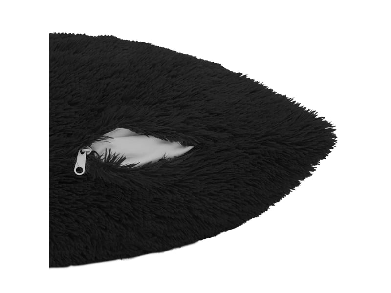Lot de 2 coussins avec oreiller, coussins décoratifs heerlen noir fleece pv cf50512 - Conforama E