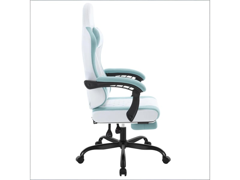  Chaise de bureau ergonomique pivotante avec fonction massage, fauteuil gaming  - Conforama D