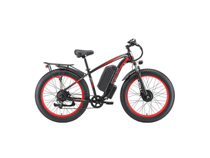 Vélo électrique double moteur sinohon x26, fat bike 26 po tout-terrain, rouge