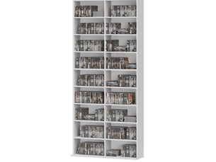 Bibliotheque coloris  blanc  VIVRYN  - 24 cm x 175 cm