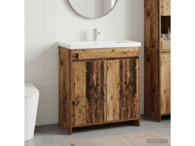  Meuble sous lavabo de salle de bain, commode bois ancien shl7387  - Conforama B