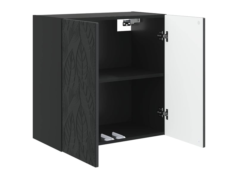  Armoire murale salon, meuble de rangement 59 x 31 x 60 cm bois d'ingénierie noir shl3040  - Conforama C