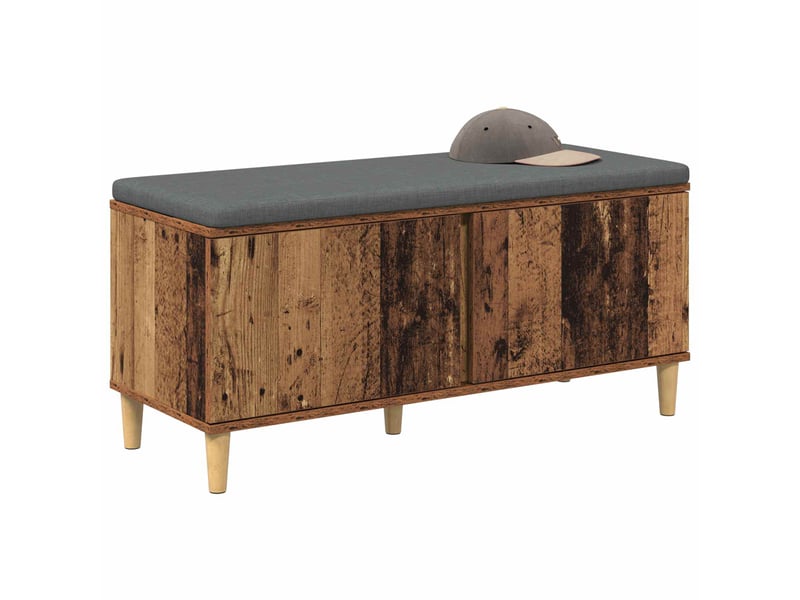  Banc d'entrée, banc interieur avec coussin bois ancien 100x38x46 cm shl87190  - Conforama C