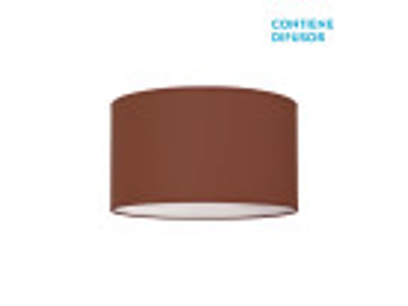  Fabrilamp nicole plafonnier textile marron chocolat avec diffuseur, 3 x e27, ø 40 cm 042984005 - Conforama B