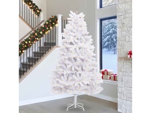 Sapin de noël, arbre de noël artificiel à branches articulées blanc 300 cm cf61084
