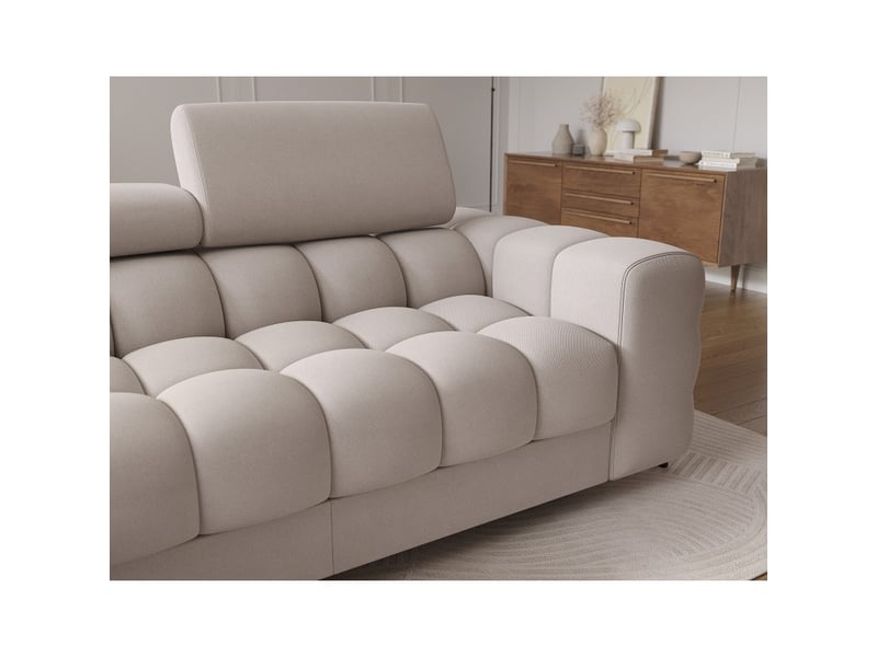  Canapé d'angle gauche convertible beige confort premium 285x99x181cm filtro  - Conforama D