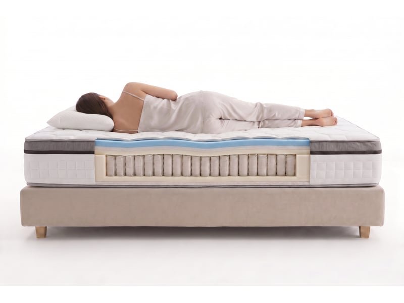  Matelas ressorts ensachés elite plus spring multizone 31 cm - 140x180 cm - fermeté élevée- moonia  - Conforama D