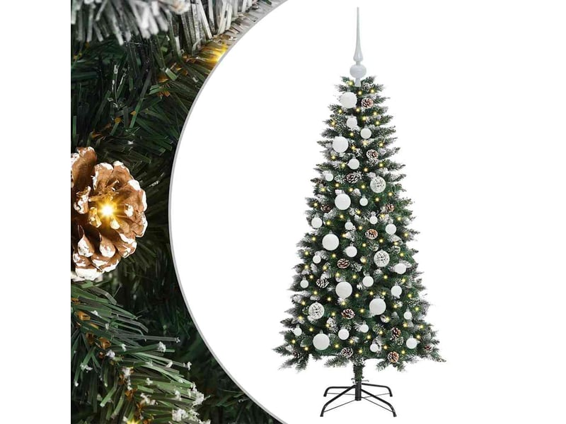 Sapin de noël artificiel, arbre de noël vert 120 cm pvc, plastique et acier shl9378  - Conforama A