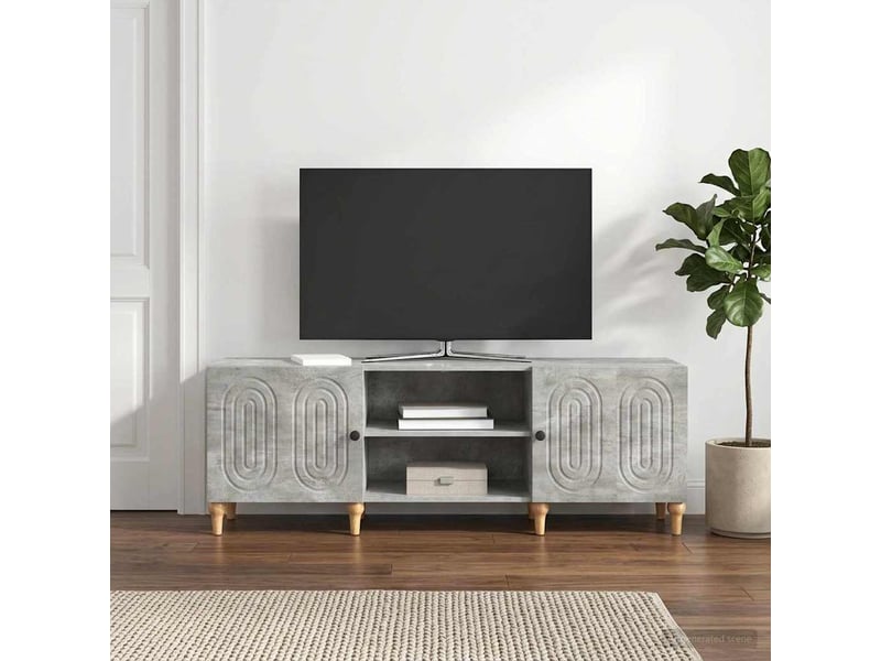  Meuble tv - banc tv - meuble de rangement 150 x 31 x 50 cm gris béton bois d'ingénierie  - Conforama B