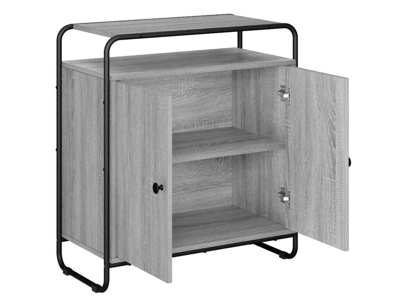 Buffet salon, buffet de rangement sonoma gris 68x35x75 cm bois d'ingénierie shl75430 - Conforama C
