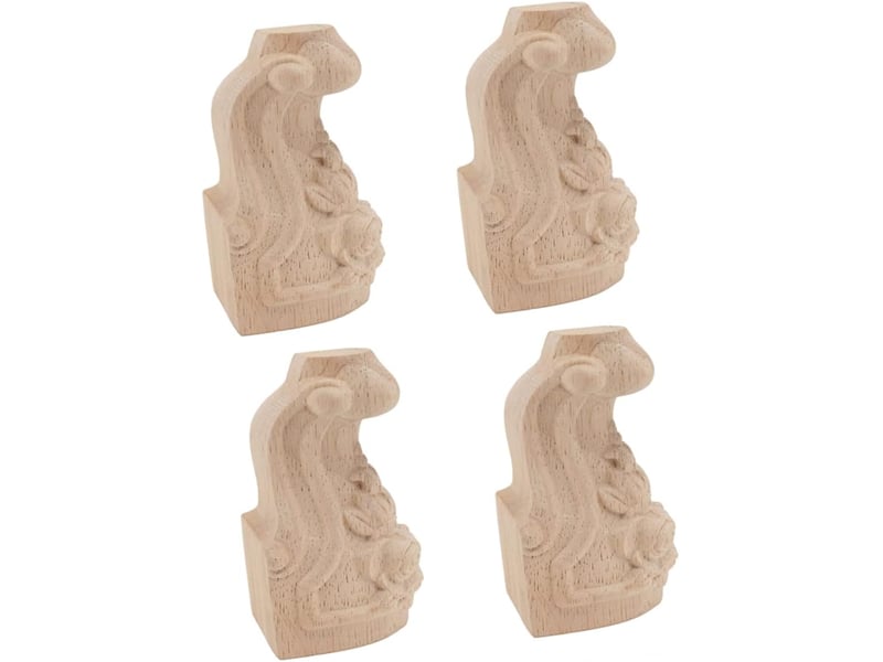  4pièces meuble rétro bois de jambes de table canapé pour élévation et rangement sous mobilier  - Conforama A