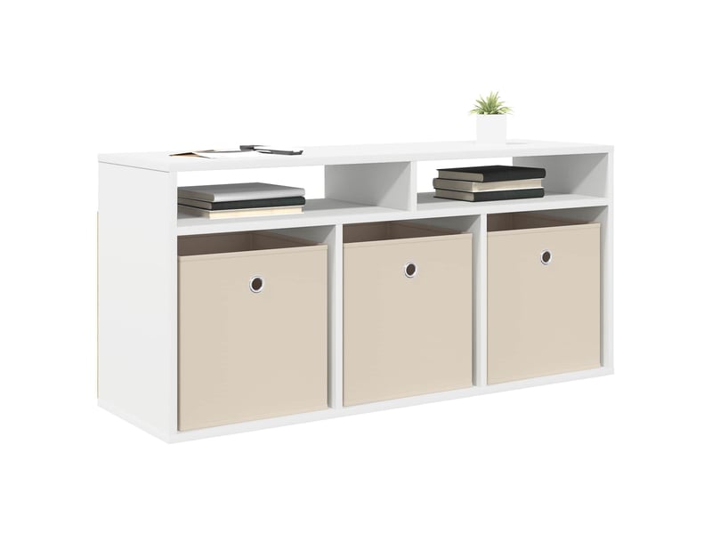  Armoire de rangement bureau avec tiroir blanc 102x32x48,5 cm  - Conforama C