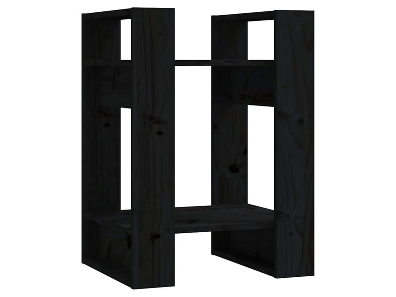  Bibliothèque, séparateur de pièce noir 41x35x57 cm pin massif  - Conforama A