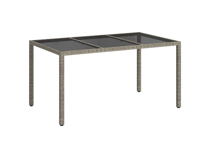  Vidaxl table de jardin gris 150 x 90 x 75 cm polyrotin  - Conforama A