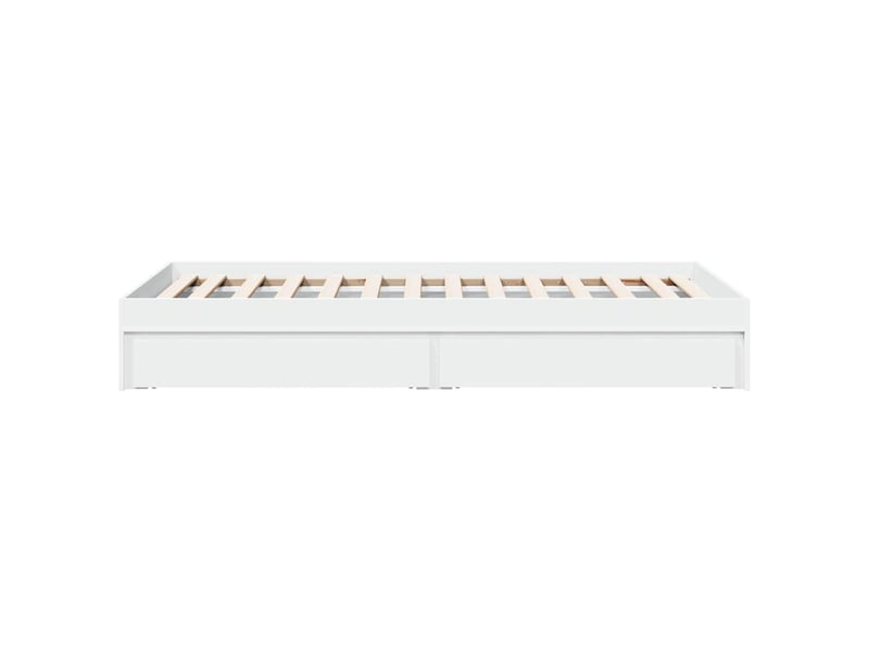  Lit simple- lit adulte -  cadre de lit avec tiroirs sans matelas blanc 90x200 cm  - Conforama D