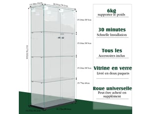 Vitrine coloris noir    - x