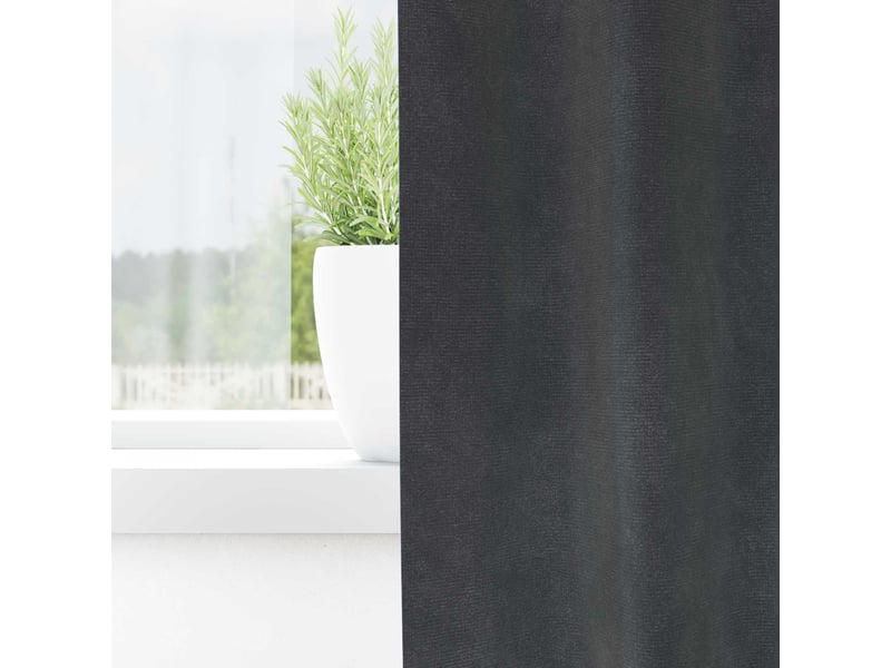  Lot de 2 rideaux, rideaux de fenêtre gris clair 140 x 140 cm velours cf44032  - Conforama C