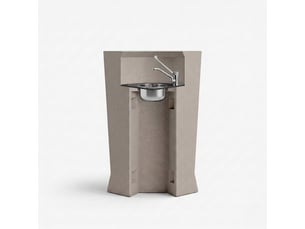 Comptoir de bar avec évier intégré en polyéthylène marvy anthracite - beige