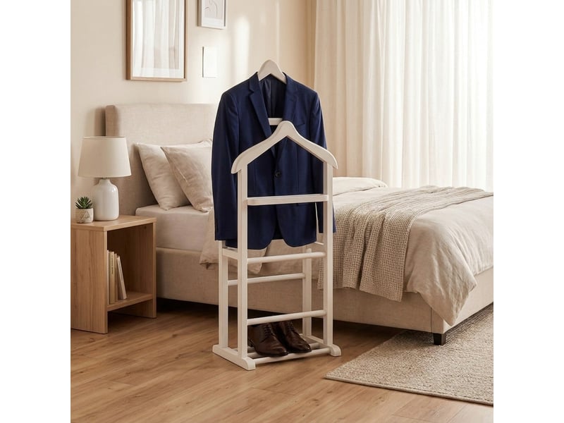  Servomuto en bois à double bras pour armoire et chambre beta double - blanc  - Conforama B