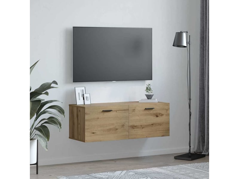  Armoire murale salon, meuble de rangement 100 x 36,5 x 35 cm bois d'ingénierie shl3923  - Conforama D