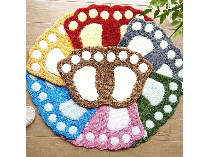  Bathroom rugs mats water absorbent non-slip mat used in bathroom, shower, room, etc.soft microfiber bath mat (rose, 40*60cm)  - Conforama E